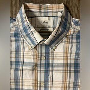 Turnbury Men’s Large Short Sleeve Signature Poplin Button Down Shirt